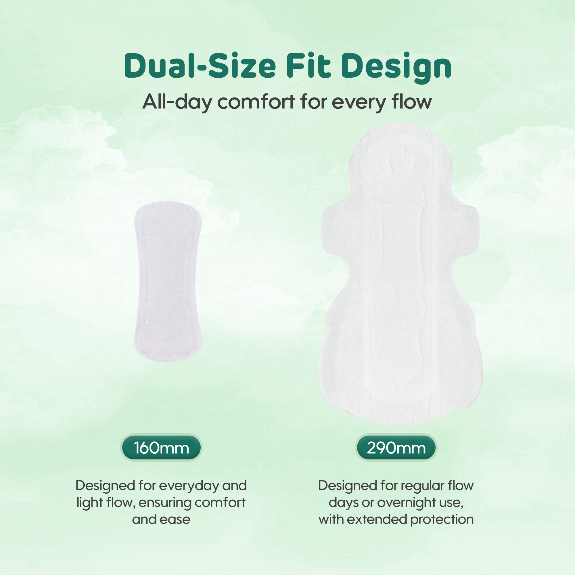 Comfy Ultra Soft Sanitary Napkin 10+2 Pads(Green)