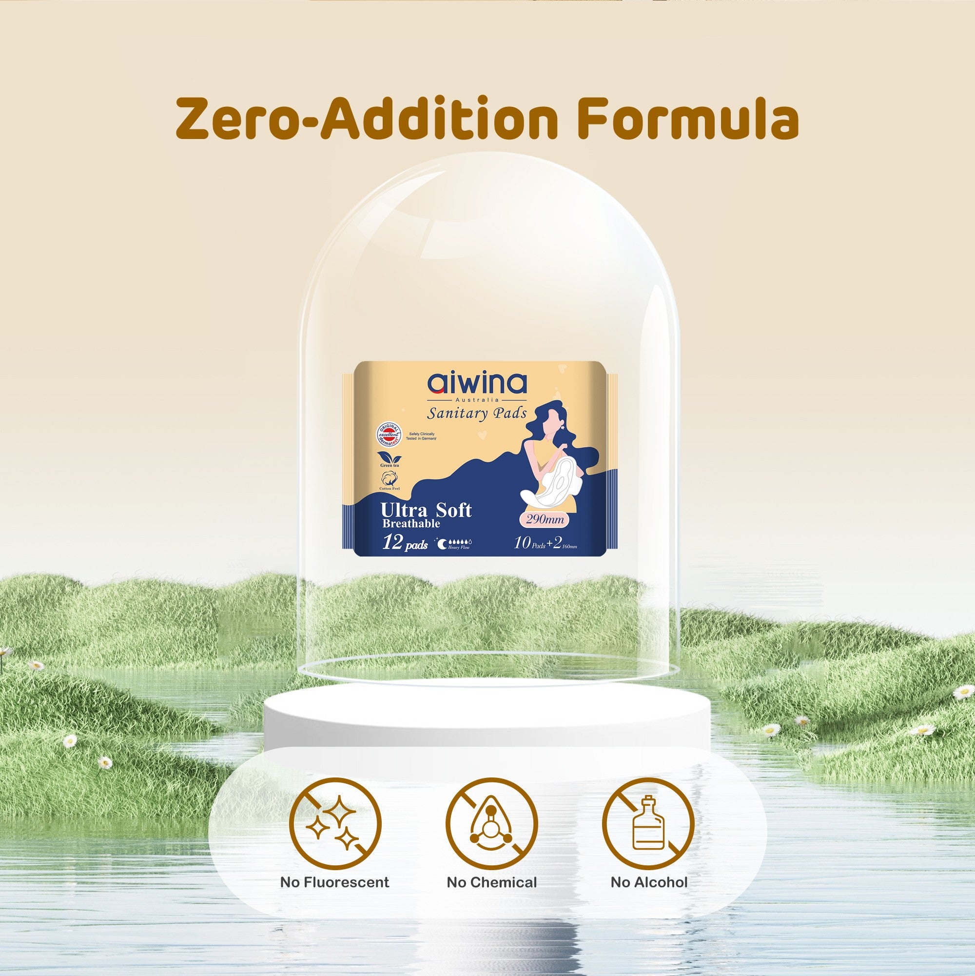 Comfy Ultra Soft Sanitary Napkin 10+2 Pads(Yellow)