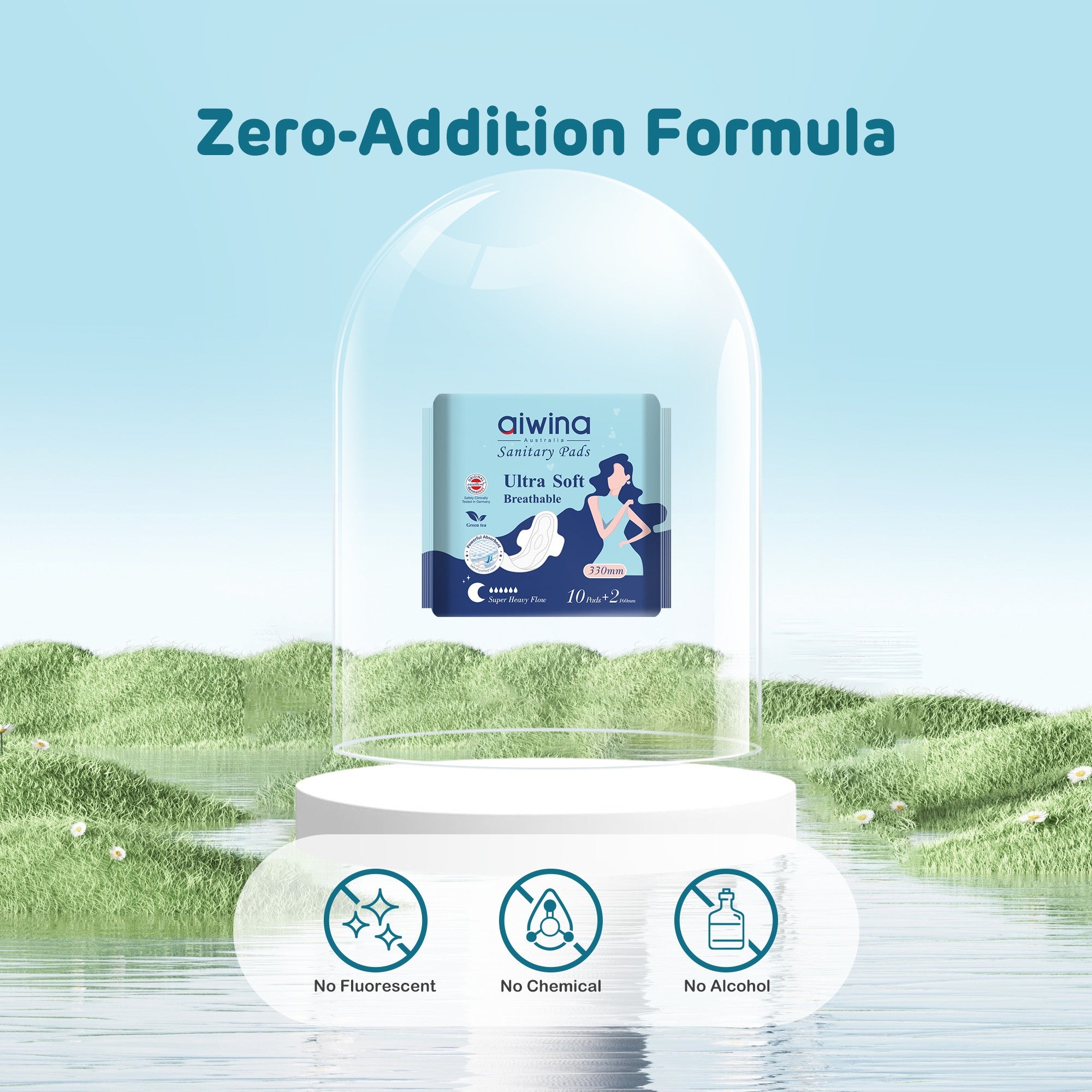 Comfy Ultra Soft Sanitary Napkin 10+2 Pads(Blue)