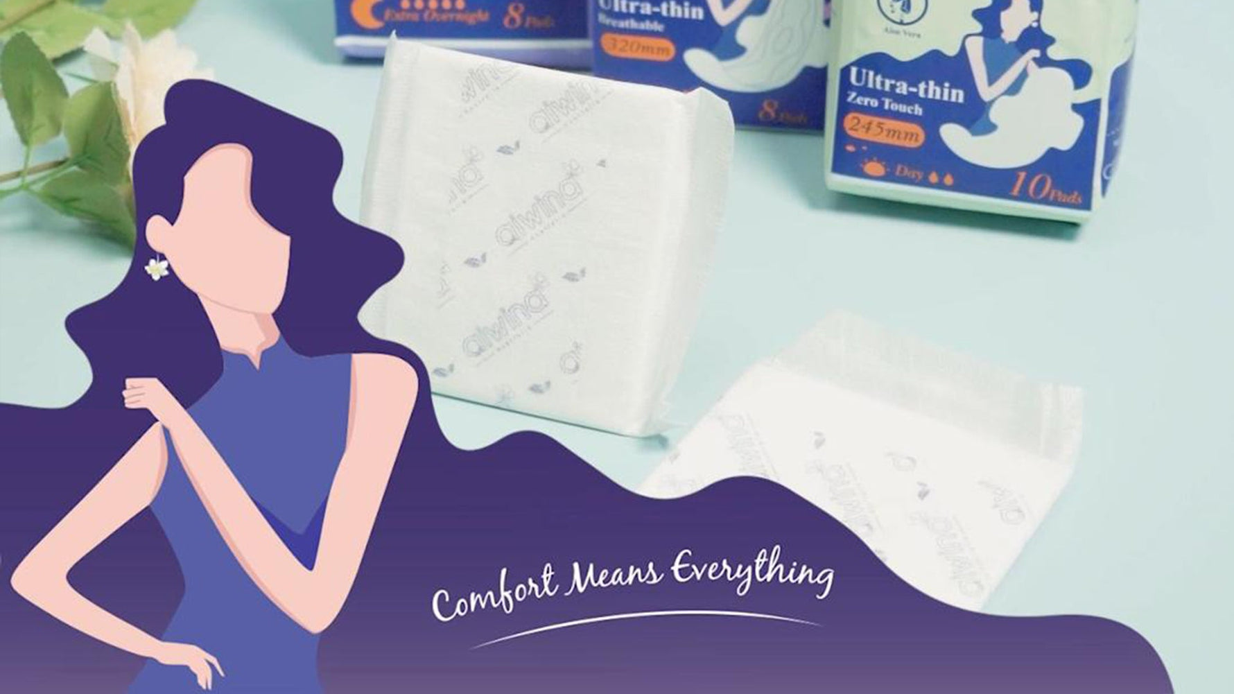 Aiwina Ultra-thin Sanitary Napkins Product Video